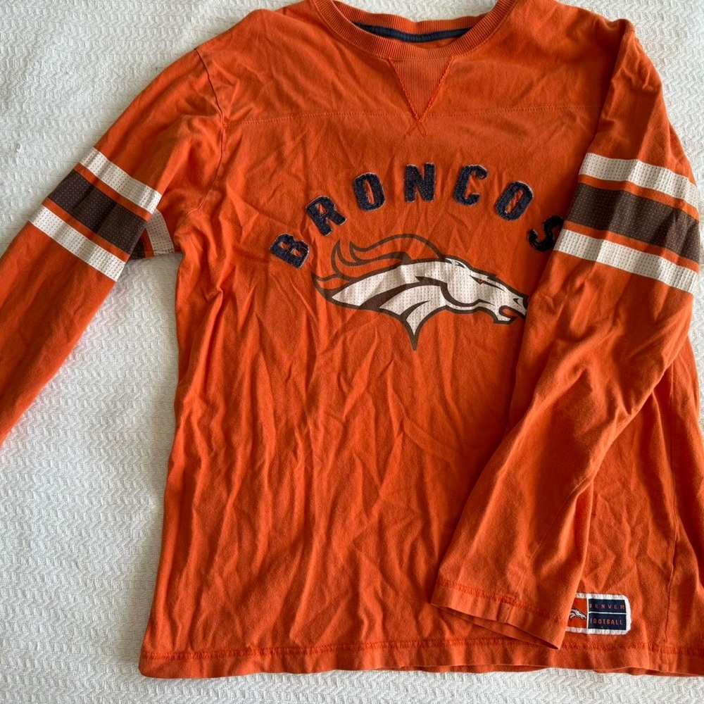Orange Broncos Long Sleeve Sweatshirt